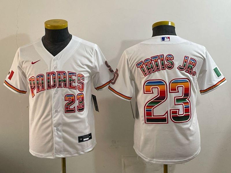 Youth 2026 San Diego Padres #23 Tatis jr White Game Nike MLB Jersey style 01